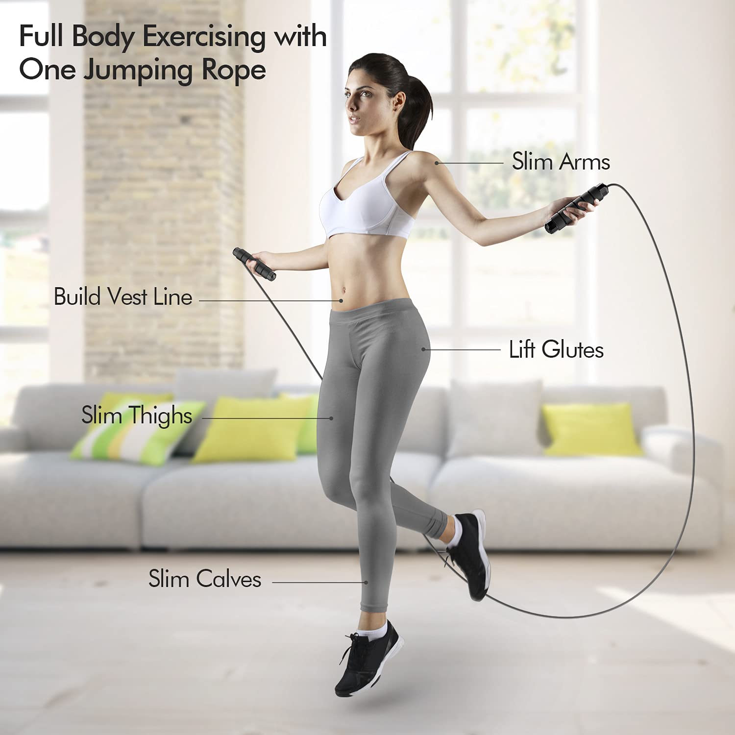 Speed Jump Rope – Tangle-Free Adjustable Cable with Ball Bearings for Cardio & Fat Burning