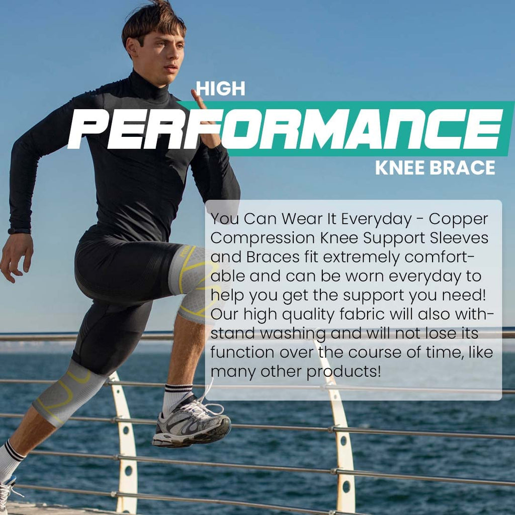 Compression Knee Brace (2-Pack) – Support Sleeves for Workouts & Joint Pain Relief