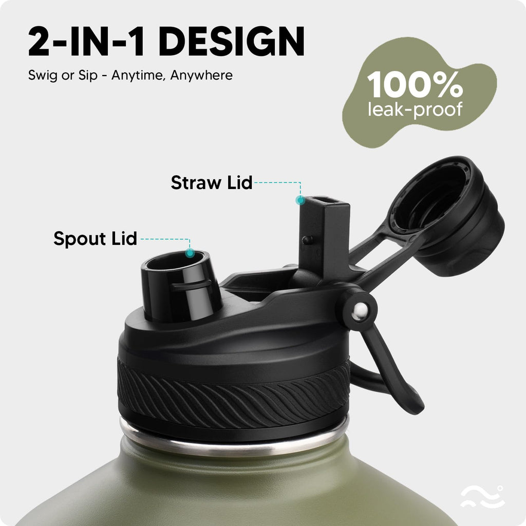 Insulated Water Bottle with Silicone Boot – 24 oz, Cold 36 Hrs / Hot 18 Hrs