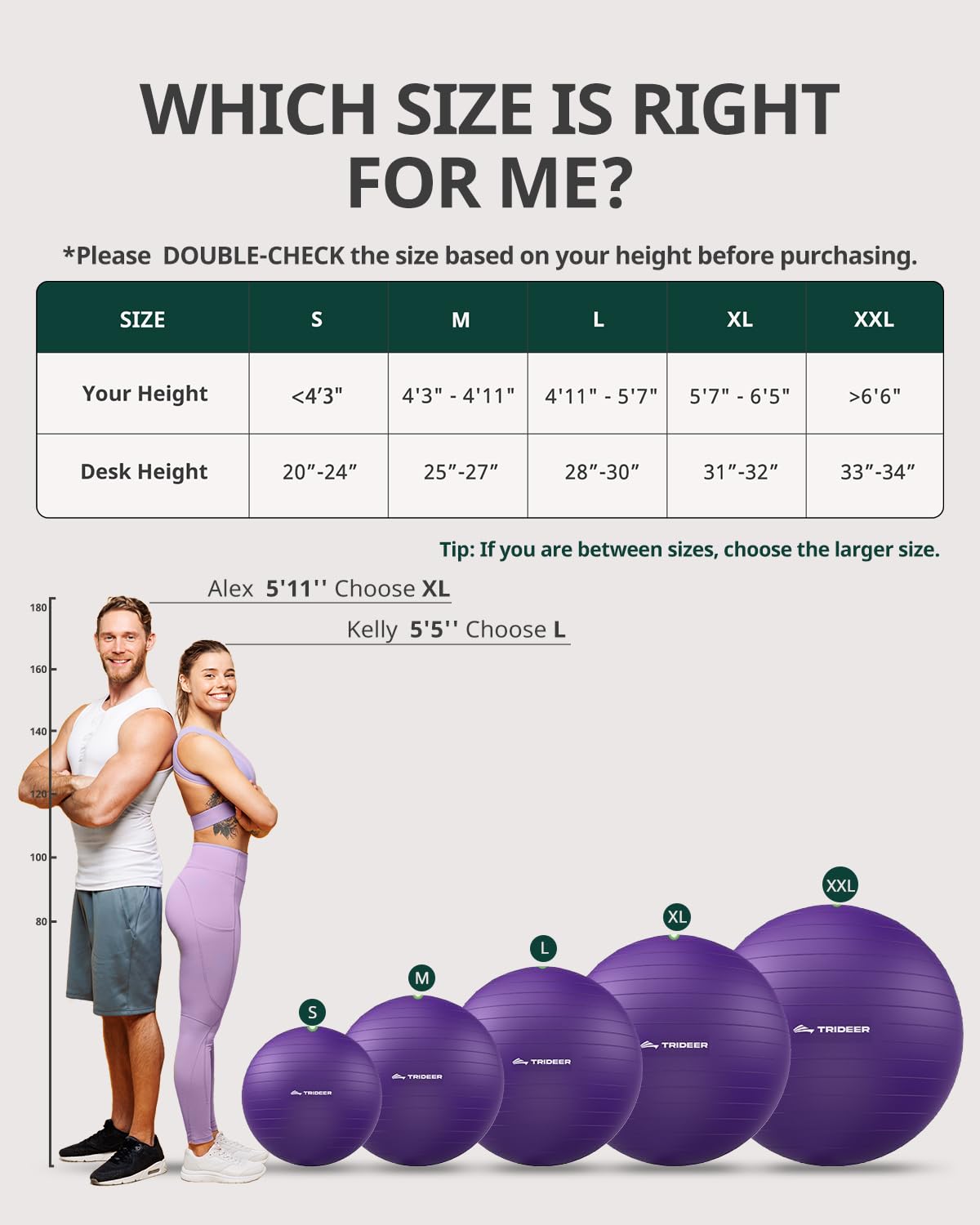 Exercise Ball for Yoga, Pilates & Core – Anti-Burst Stability Ball with Quick Pump