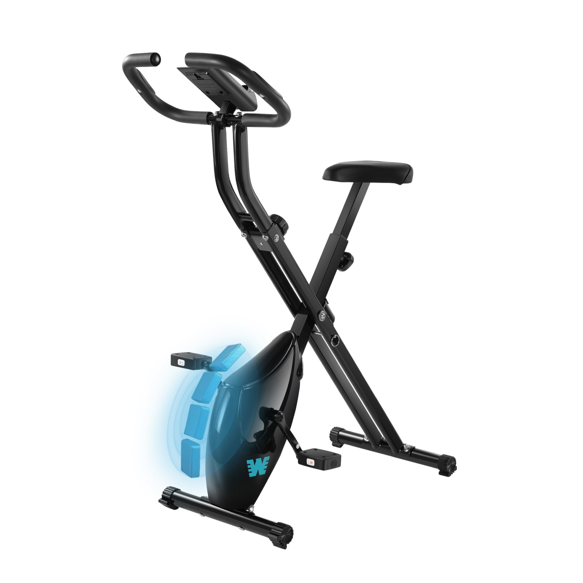 Foldable 5-in-1 magnetic exercise bike for home cardio