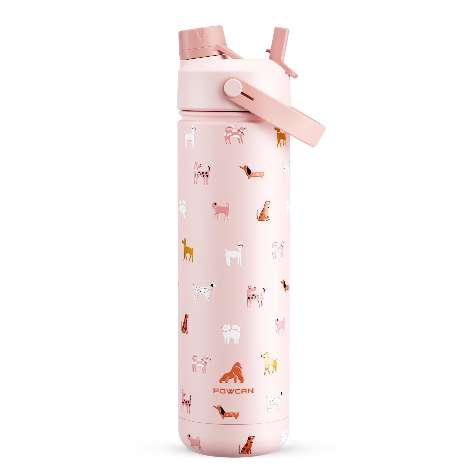 40 oz Insulated Water Bottle – 2-in-1 Straw & Spout Lid, Keeps Cold 24 Hours