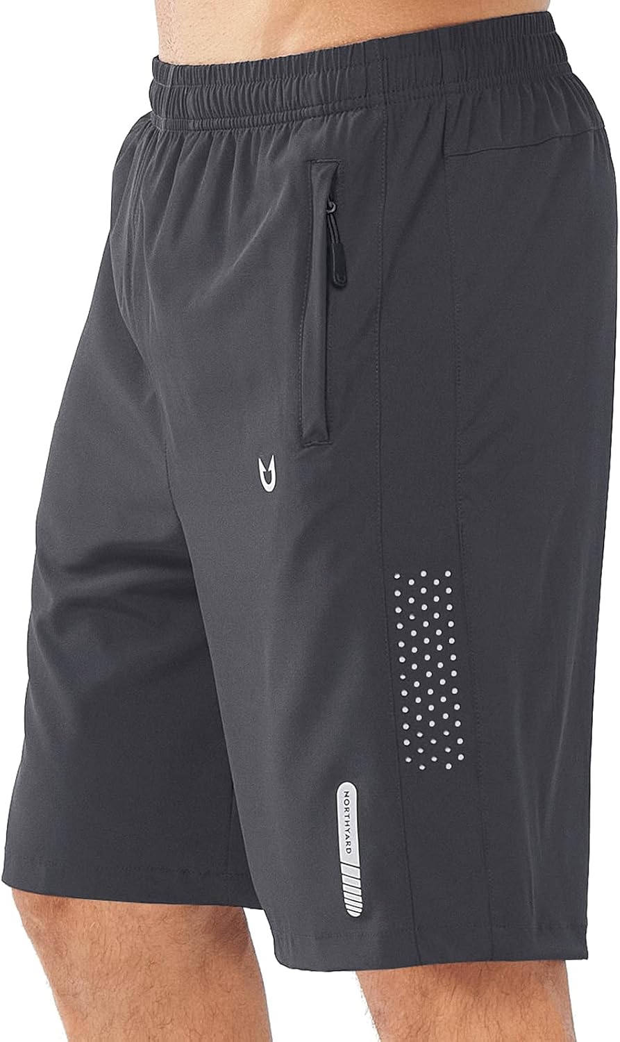 Men's Athletic Running Shorts – Lightweight Quick-Dry with Zipper Pockets