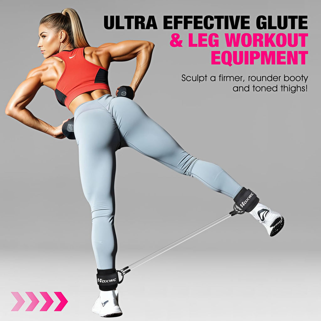 Ankle Resistance Bands with Cuffs – Glute & Leg Booty Workout Bands