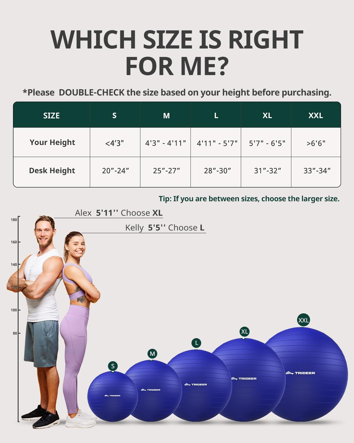 Exercise Ball for Yoga, Pilates & Core – Anti-Burst Stability Ball with Quick Pump