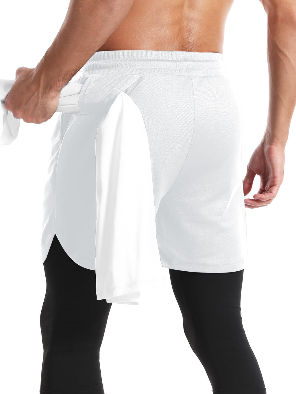 Men's 2-in-1 Running Pants – Gym Workout Compression Training Tights