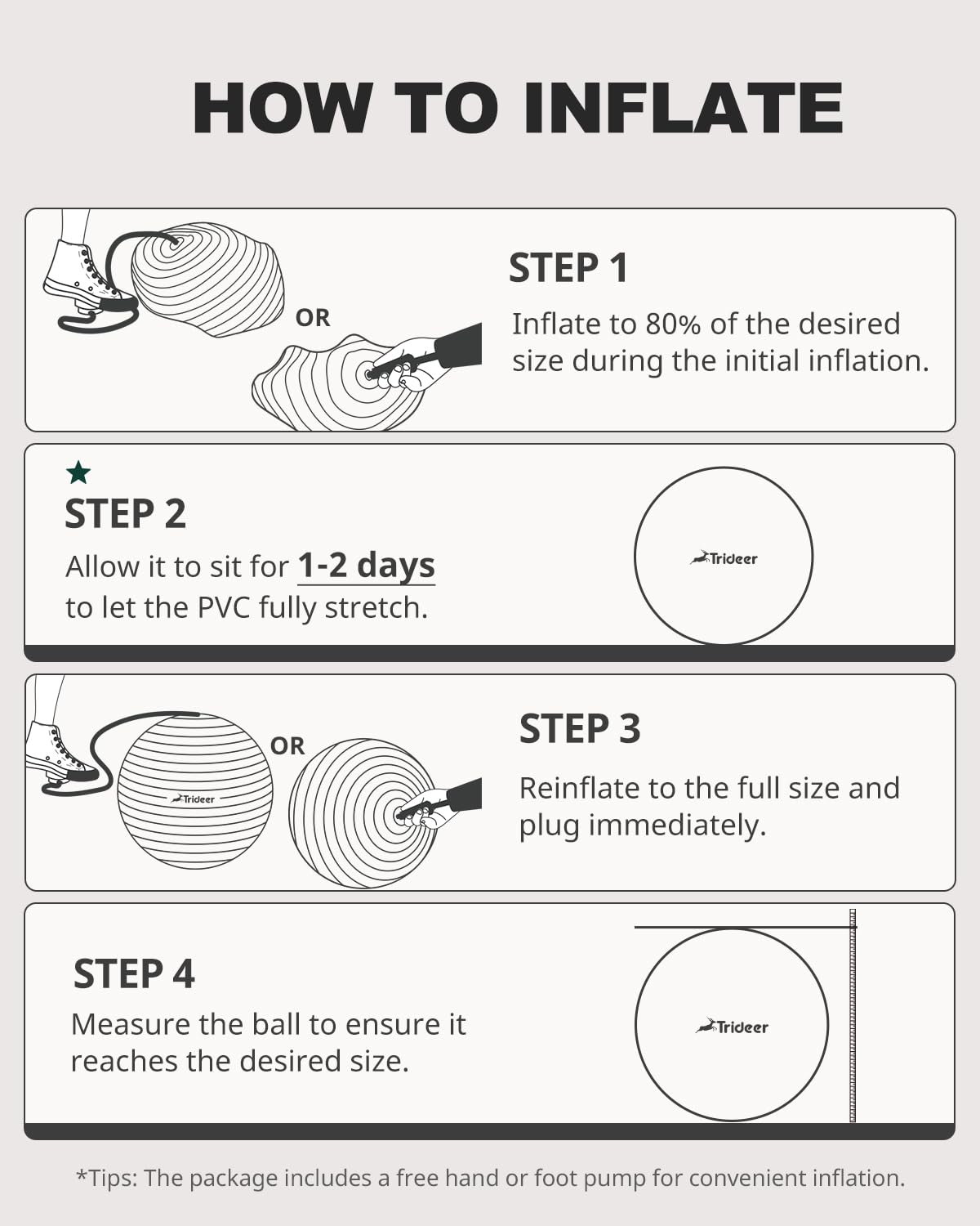 Exercise Ball for Yoga, Pilates & Core – Anti-Burst Stability Ball with Quick Pump