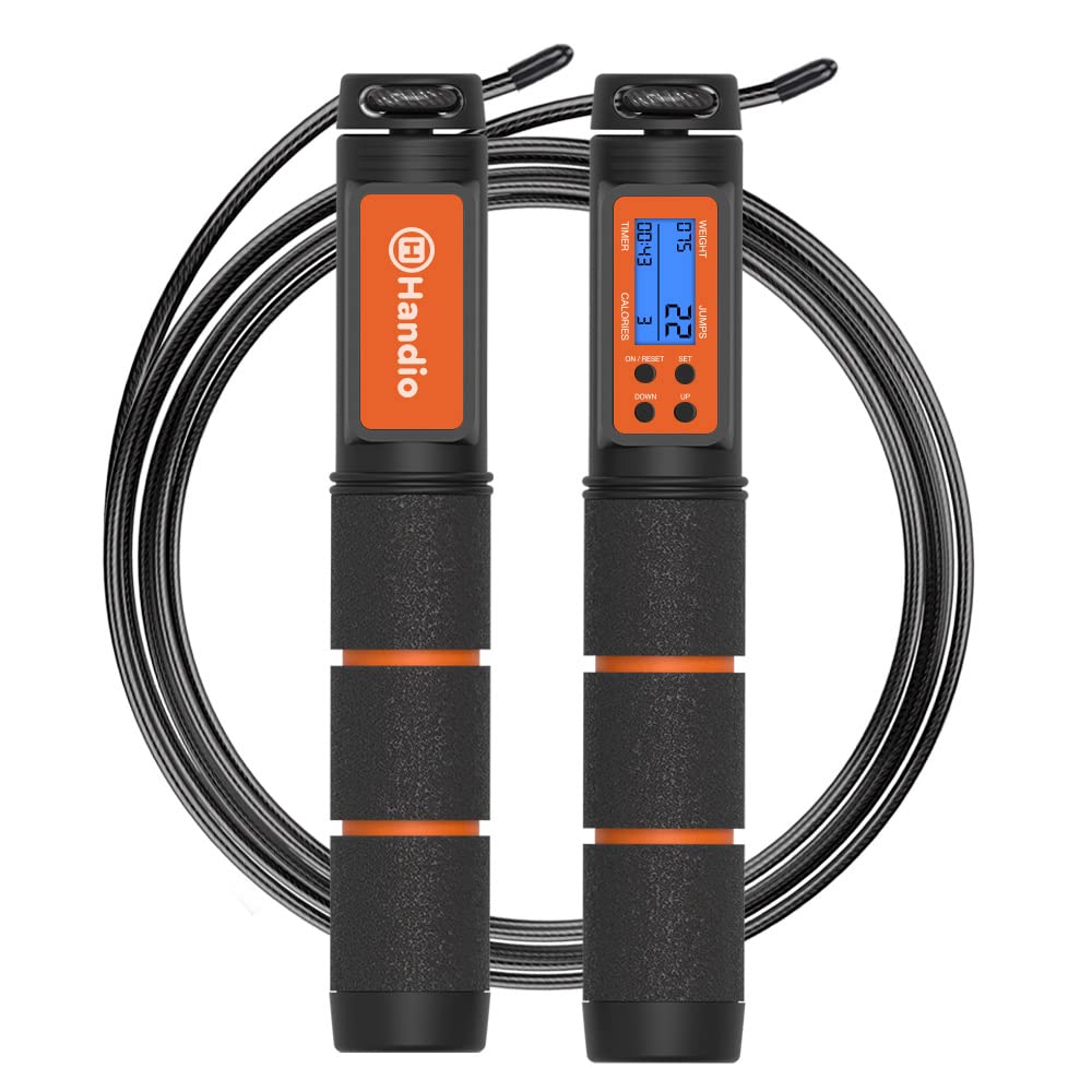 Jump Rope with Counter – Adjustable Speed Skipping Rope with Ball Bearings