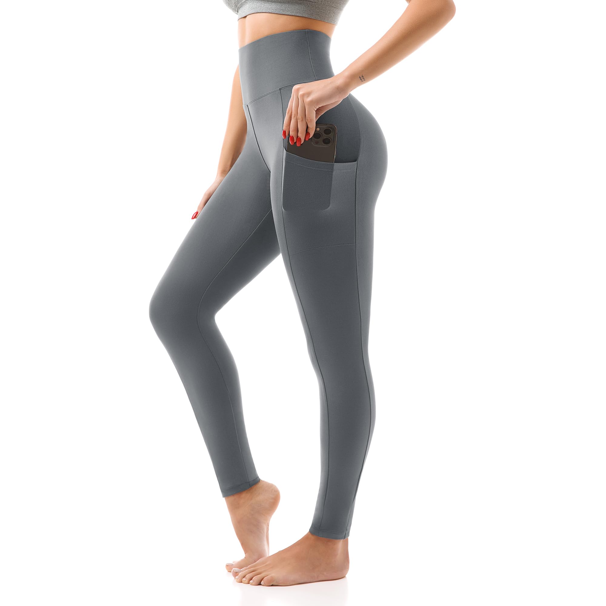 Women's High-Waisted Leggings with Pockets – Buttery-Soft Yoga Pants
