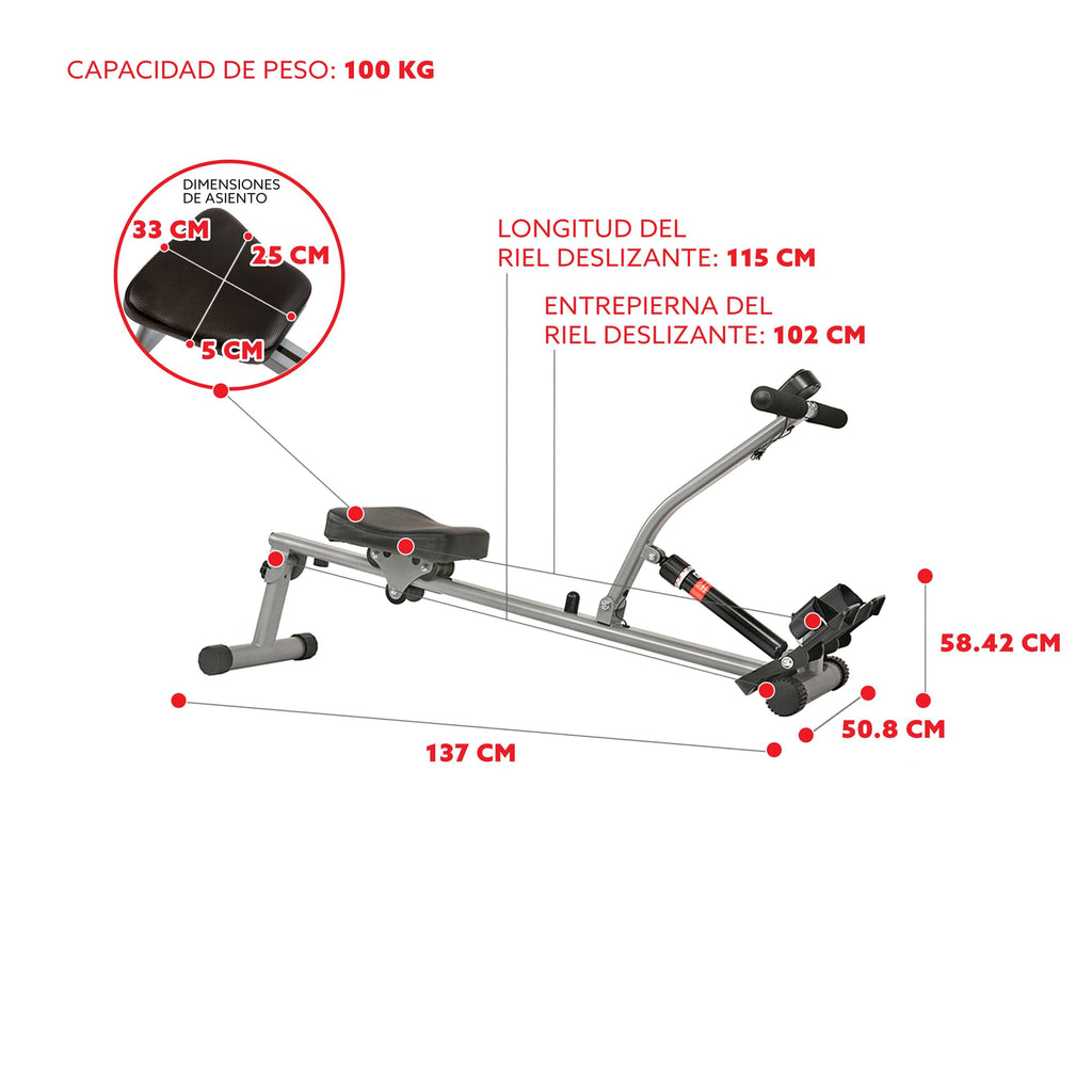 Compact Adjustable Rowing Machine – 12 Resistance Levels, Full-Body Home Workout