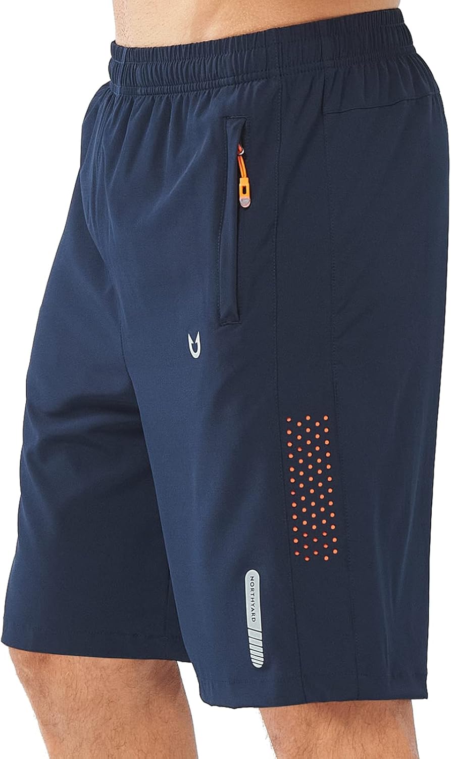Men's Athletic Running Shorts – Lightweight Quick-Dry with Zipper Pockets