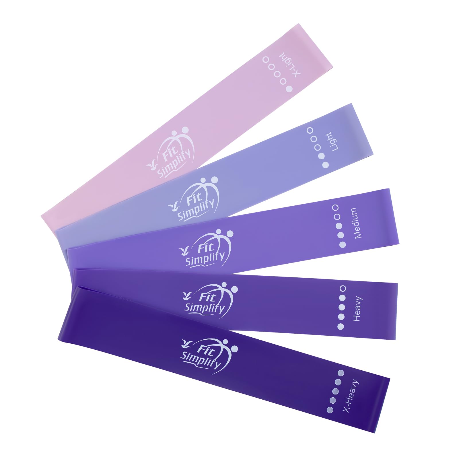 Resistance Loop Bands Set of 5 – Exercise Bands with Guide & Carry Bag