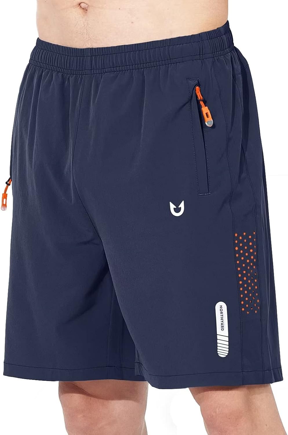 Men's Athletic Running Shorts – Lightweight Quick-Dry with Zipper Pockets