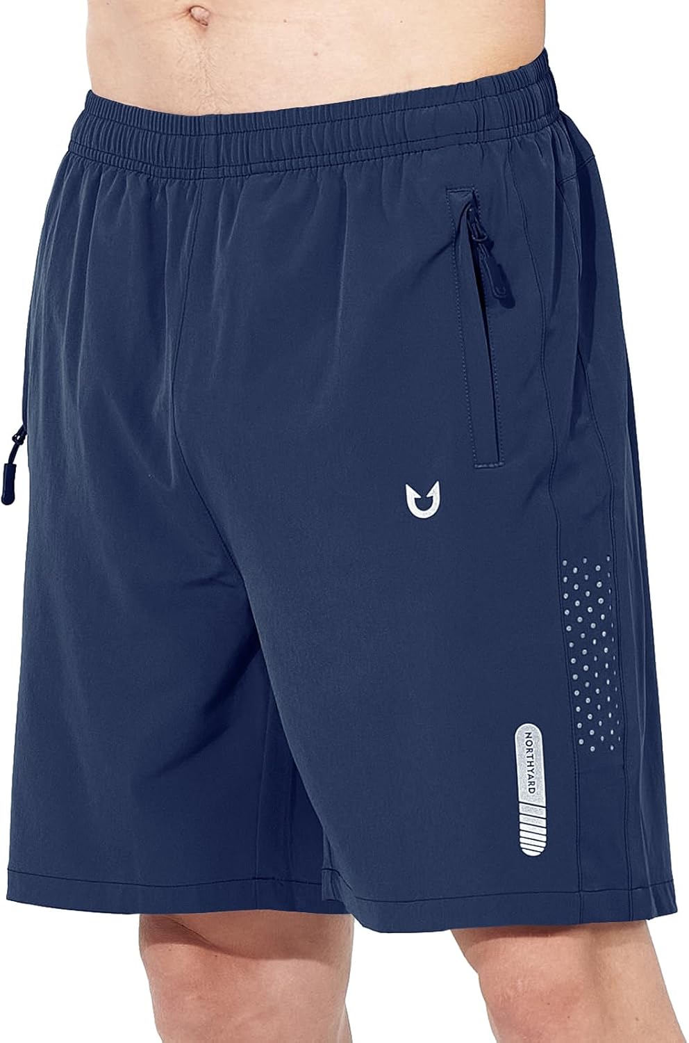 Men's Athletic Running Shorts – Lightweight Quick-Dry with Zipper Pockets