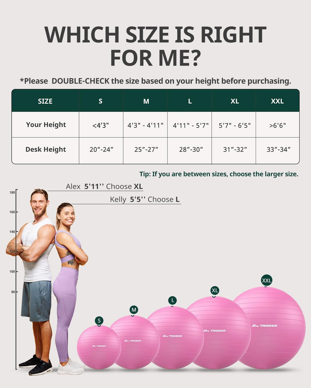 Exercise Ball for Yoga, Pilates & Core – Anti-Burst Stability Ball with Quick Pump