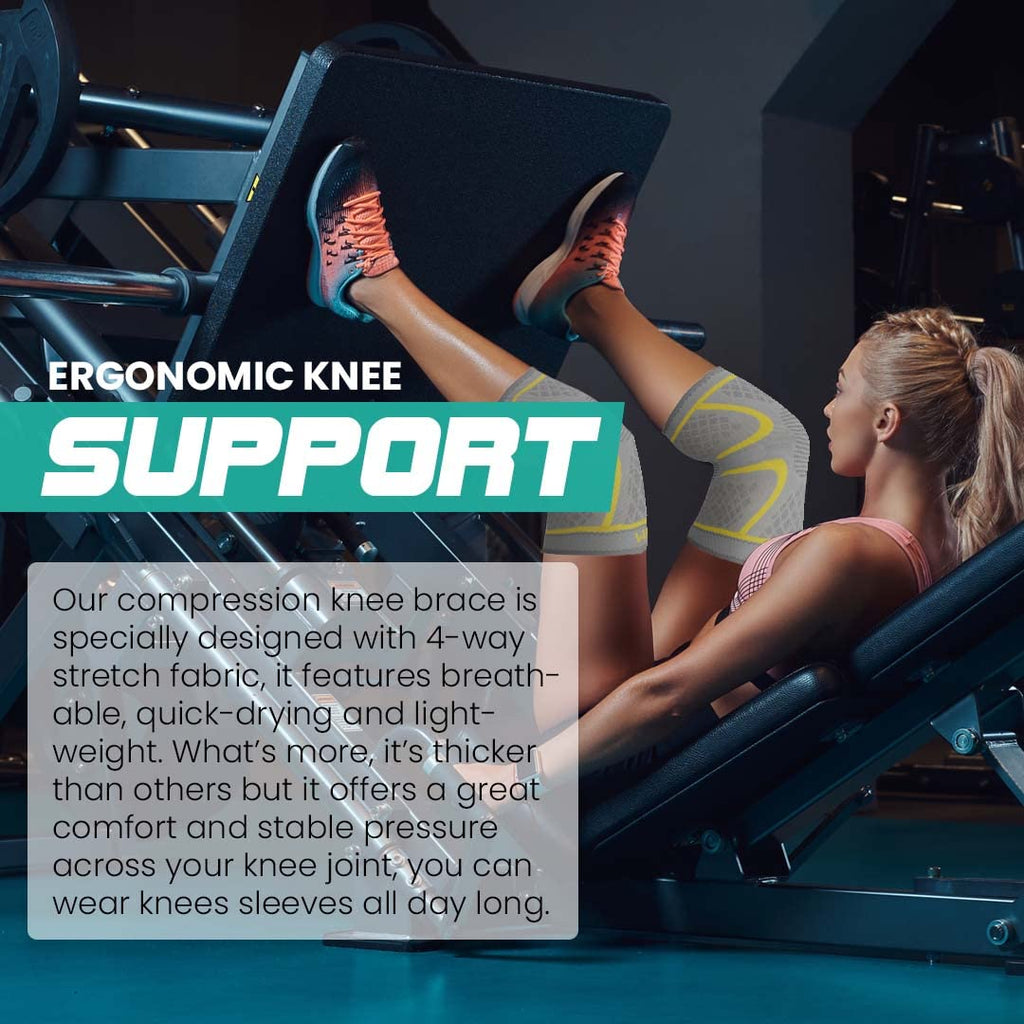 Compression Knee Brace (2-Pack) – Support Sleeves for Workouts & Joint Pain Relief
