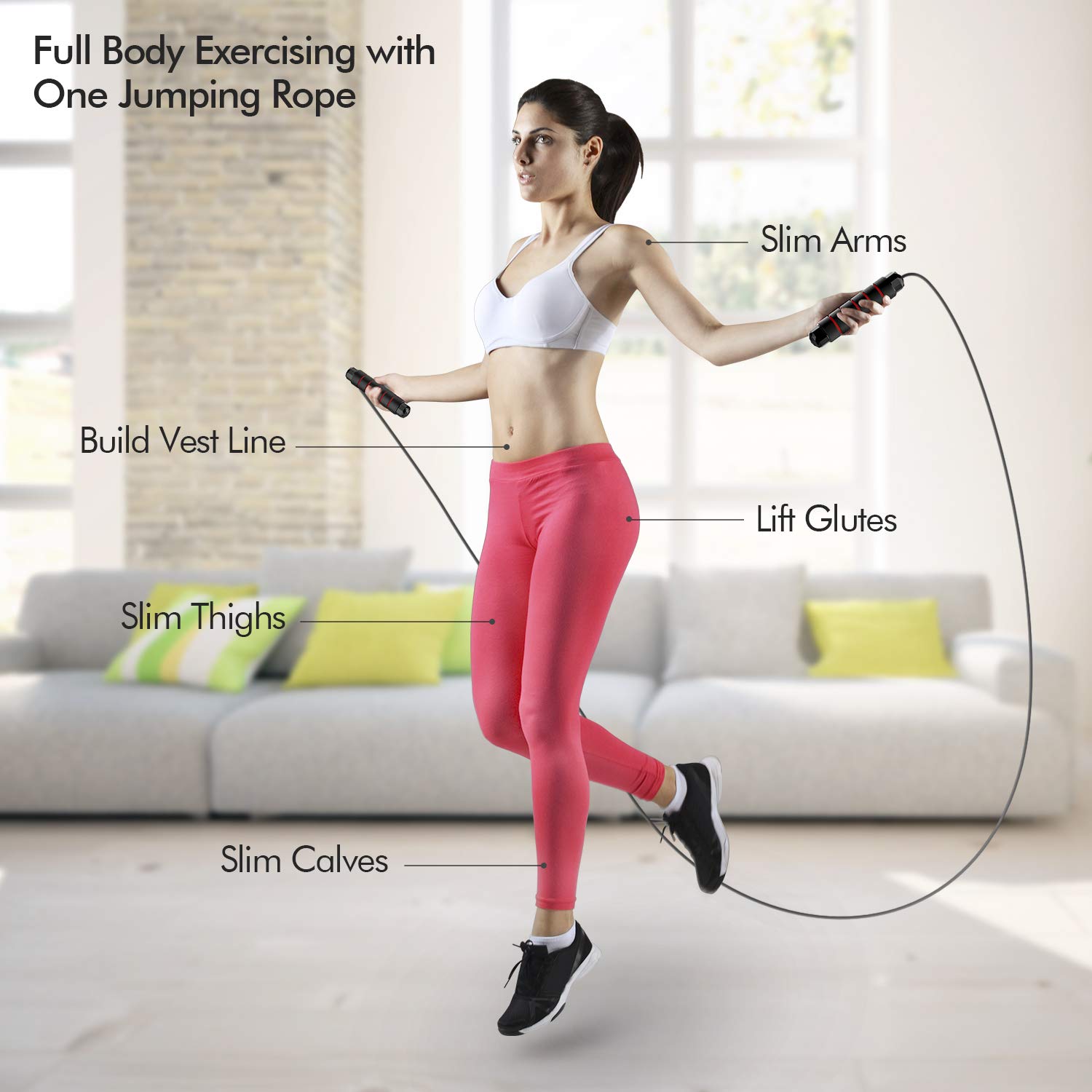 Speed Jump Rope – Tangle-Free Adjustable Cable with Ball Bearings for Cardio & Fat Burning