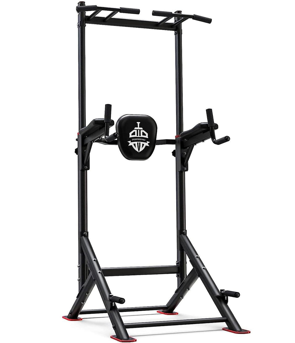 Power tower pull up and dip station for home gym strength training