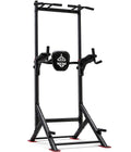 Power tower pull up and dip station for home gym strength training