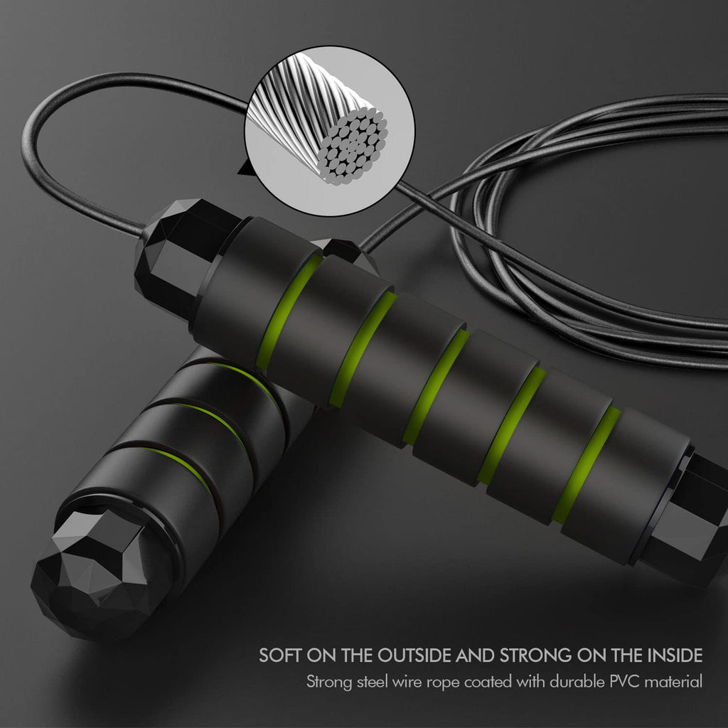 Speed Jump Rope – Tangle-Free Adjustable Cable with Ball Bearings for Cardio & Fat Burning