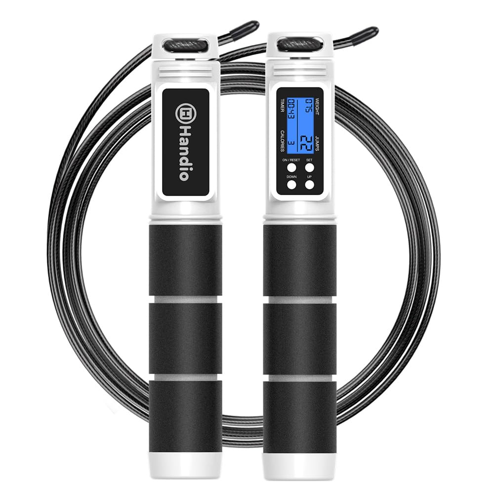 Jump Rope with Counter – Adjustable Speed Skipping Rope with Ball Bearings