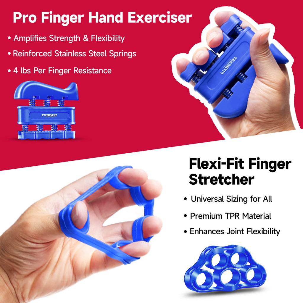 Hand Grip Strengthener Kit – 5-Pack Adjustable Forearm & Grip Trainer