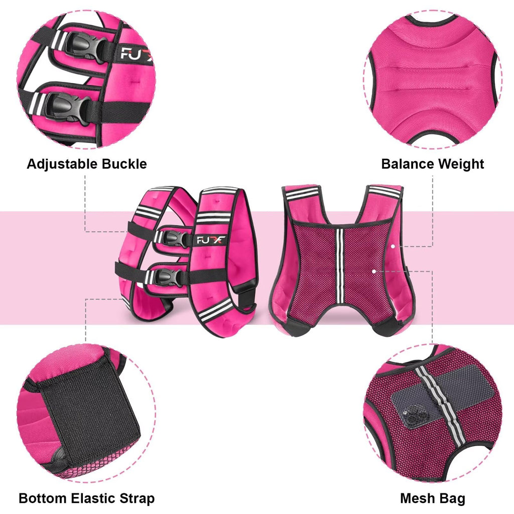 Women's Weighted Vest – Reflective Adjustable Vest for Running & Workouts