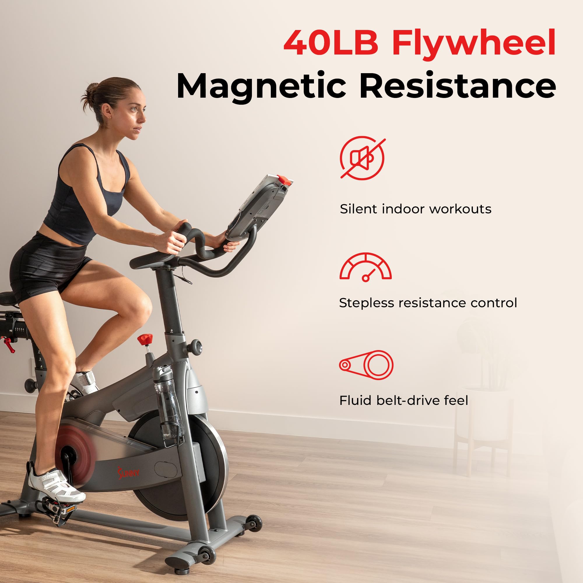 Smart Magnetic Indoor Cycling Bike – Quiet Belt Drive Exercise Bike for Home Cardio