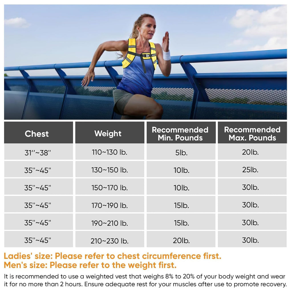 Adjustable Weighted Vest for Men & Women – Strength & Running Training Vest