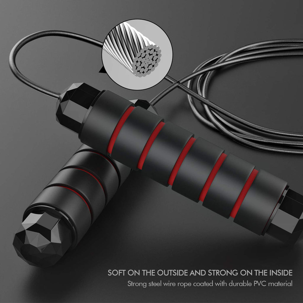Speed Jump Rope – Tangle-Free Adjustable Cable with Ball Bearings for Cardio & Fat Burning