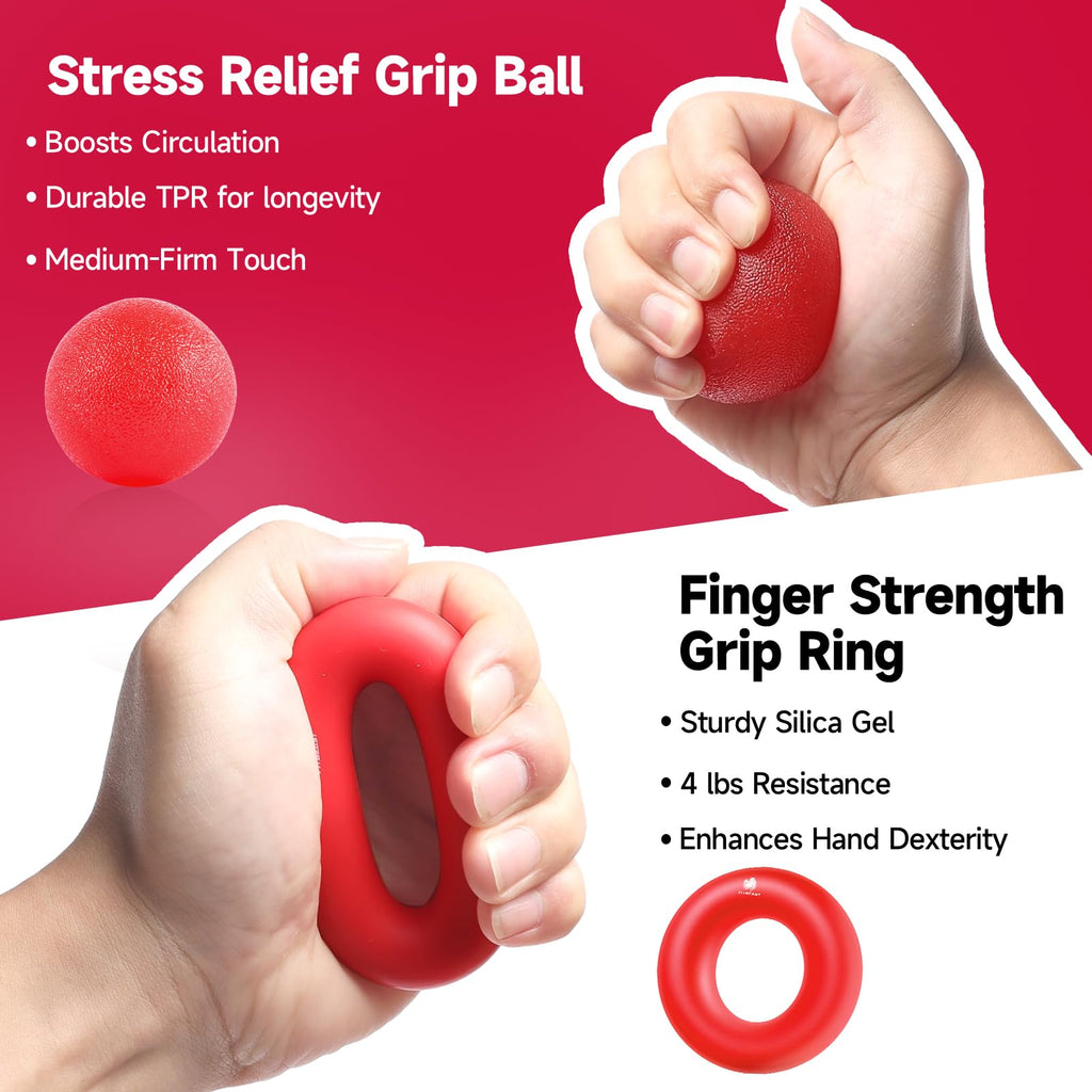 Hand Grip Strengthener Kit – 5-Pack Adjustable Forearm & Grip Trainer