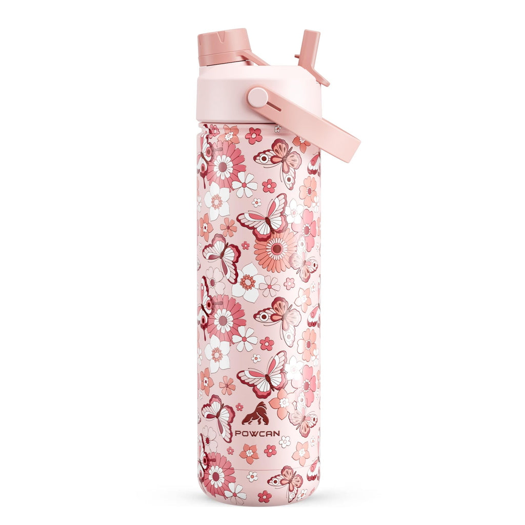 40 oz Insulated Water Bottle – 2-in-1 Straw & Spout Lid, Keeps Cold 24 Hours