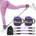 Ankle resistance bands with cuffs for glute and leg workouts