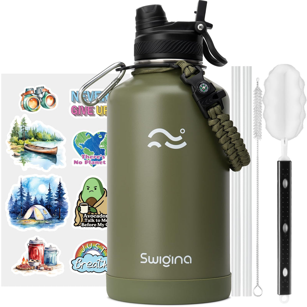 Insulated Water Bottle with Silicone Boot – 24 oz, Cold 36 Hrs / Hot 18 Hrs