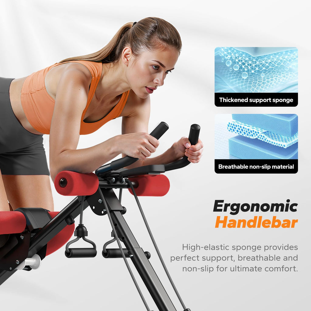 Foldable Ab Machine – Adjustable Core & Abdominal Trainer for Home Workouts