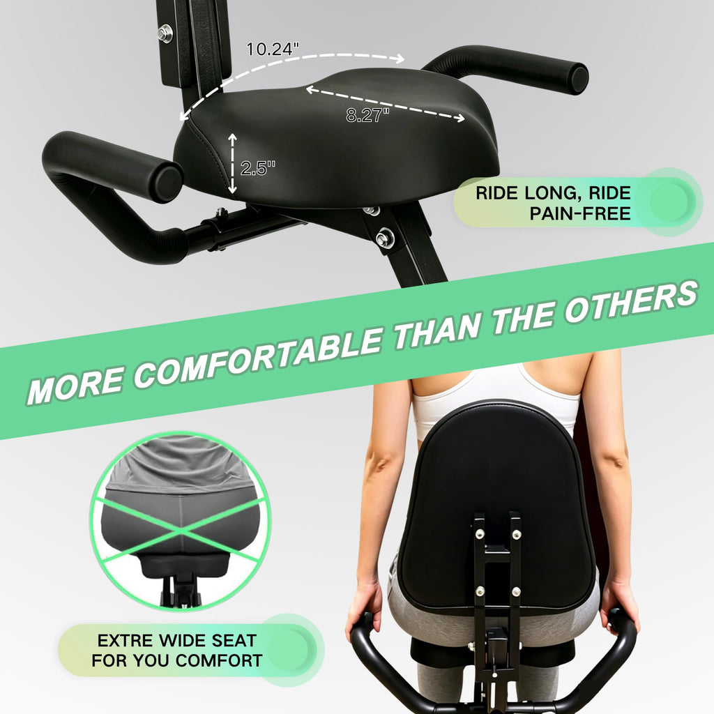 5-in-1 Foldable Exercise Bike – 16-Level Magnetic Indoor Cycling Bike, 350 lb Capacity
