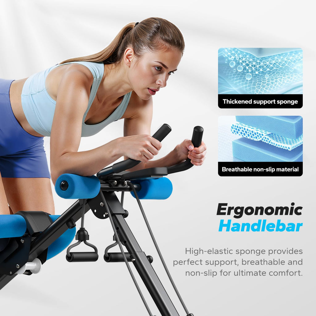 Foldable Ab Machine – Adjustable Core & Abdominal Trainer for Home Workouts