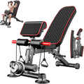 Foldable adjustable utility weight bench for home gym strength training
