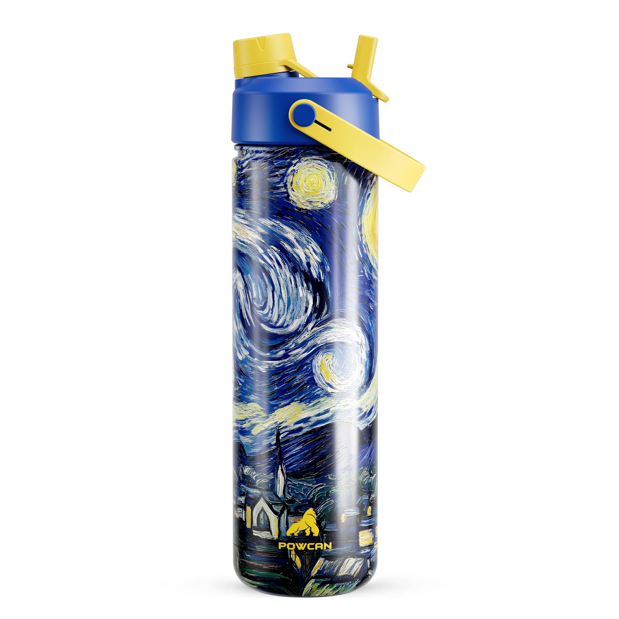 40 oz Insulated Water Bottle – 2-in-1 Straw & Spout Lid, Keeps Cold 24 Hours
