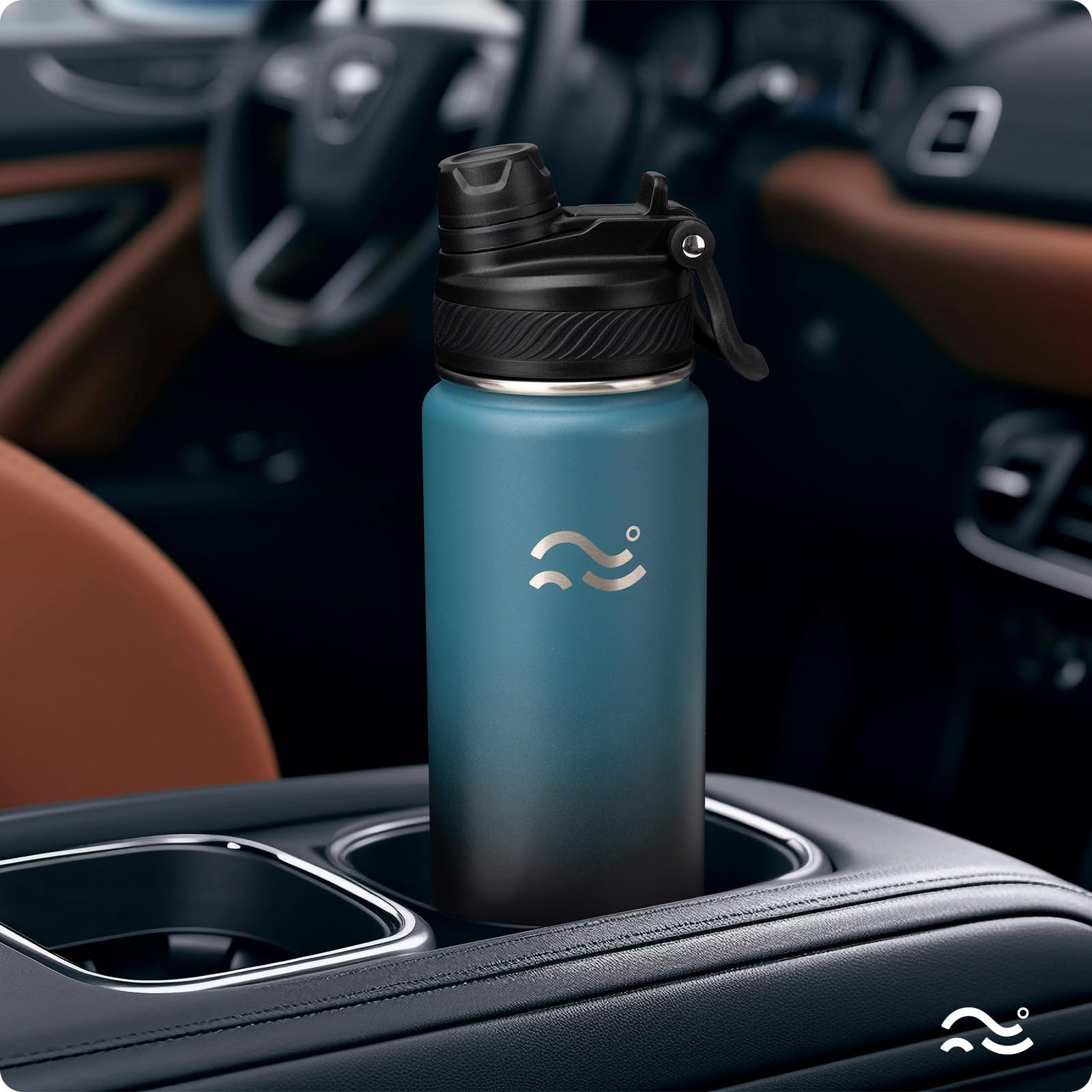 Insulated Water Bottle with Silicone Boot – 24 oz, Cold 36 Hrs / Hot 18 Hrs