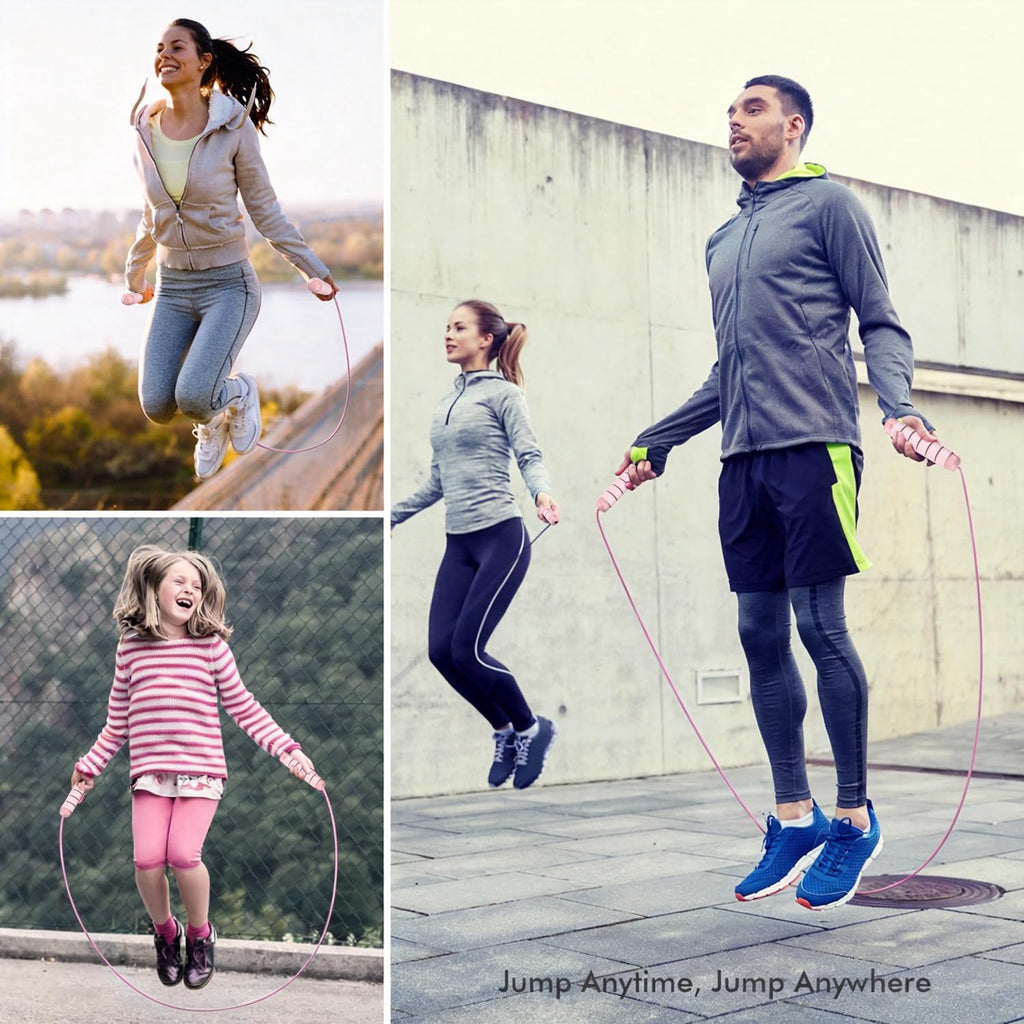 Speed Jump Rope – Tangle-Free Adjustable Cable with Ball Bearings for Cardio & Fat Burning