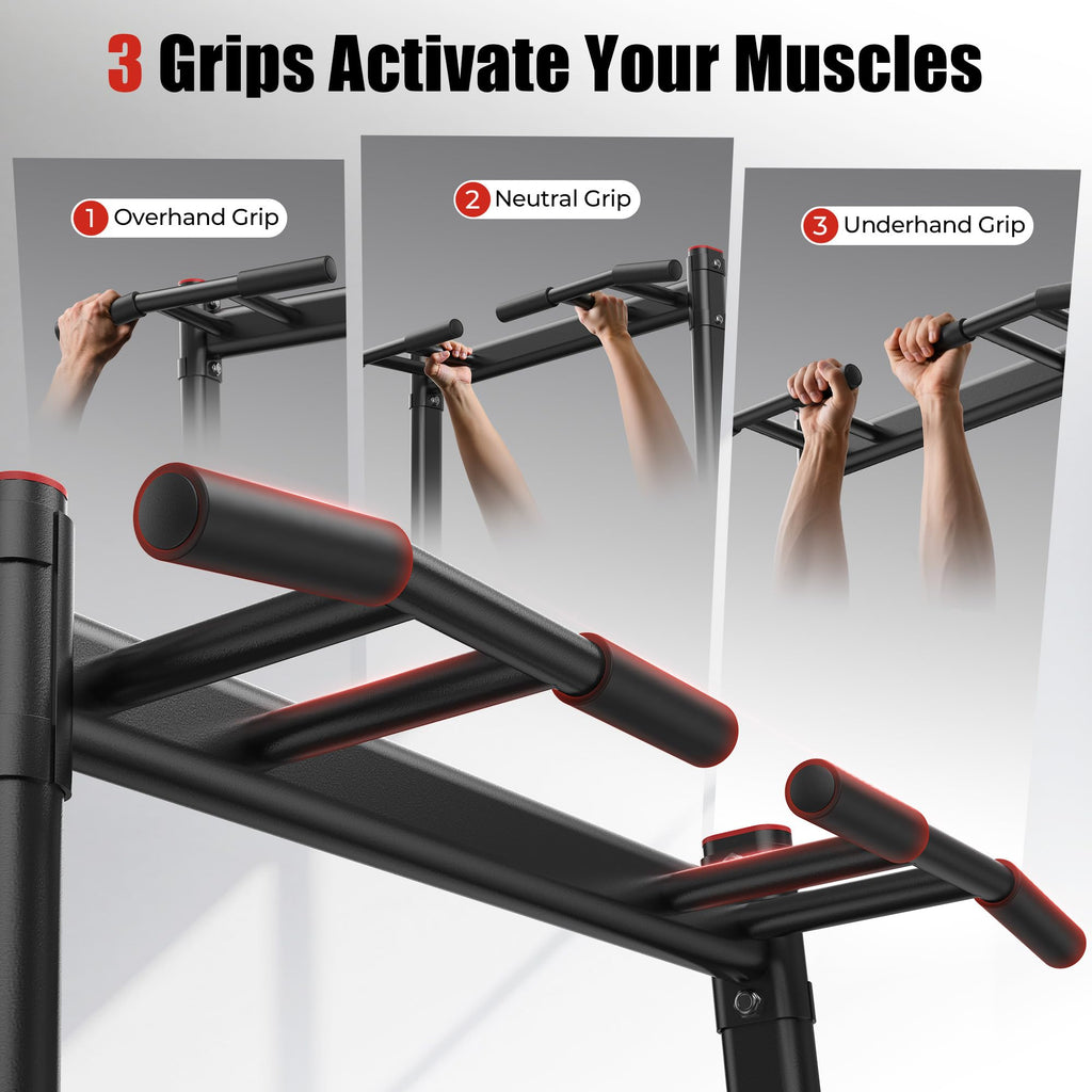 Power Tower Pull Up & Dip Station – 450 lb Capacity Home Gym Strength Trainer