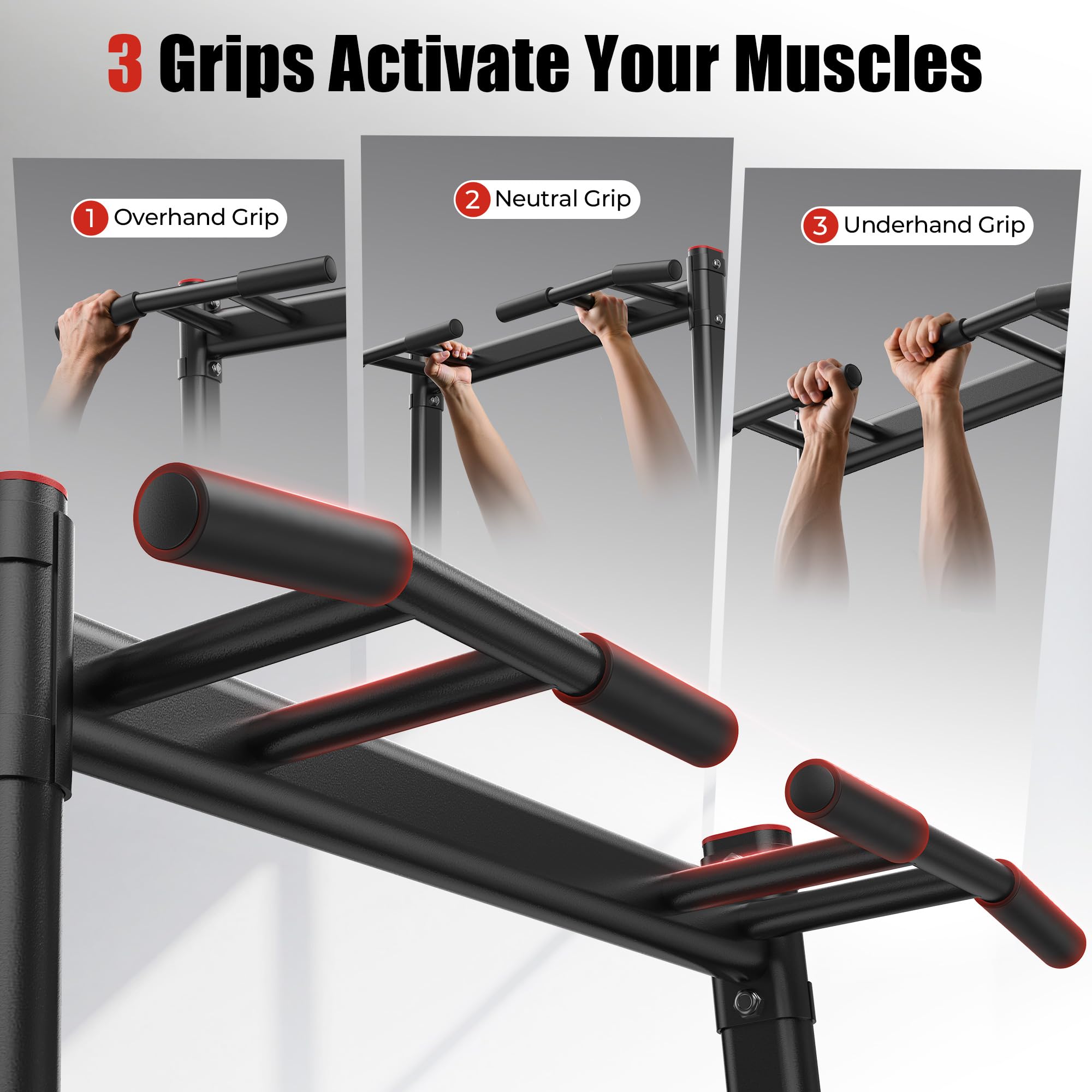 Power Tower Pull Up & Dip Station – 450 lb Capacity Home Gym Strength Trainer