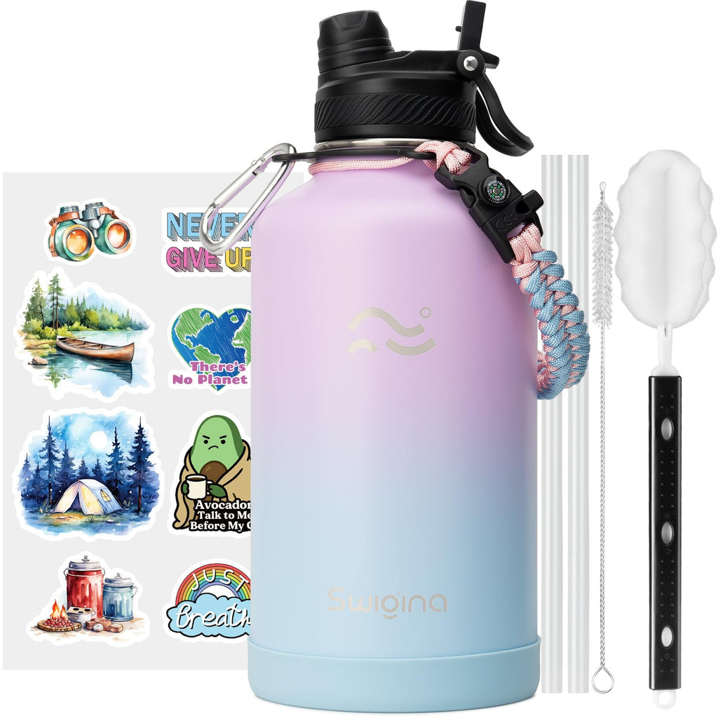 Insulated Water Bottle with Silicone Boot – 24 oz, Cold 36 Hrs / Hot 18 Hrs