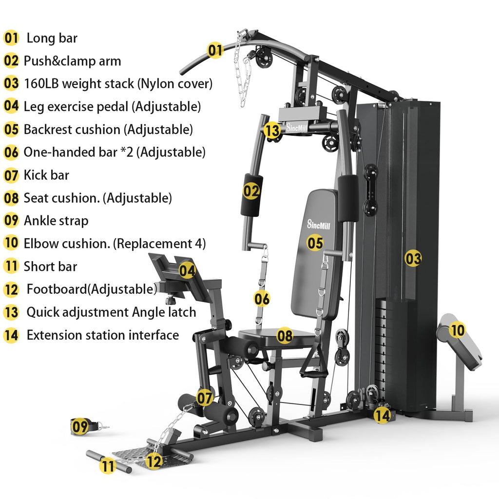 Multifunctional Home Gym System – Full Body Strength Training Station