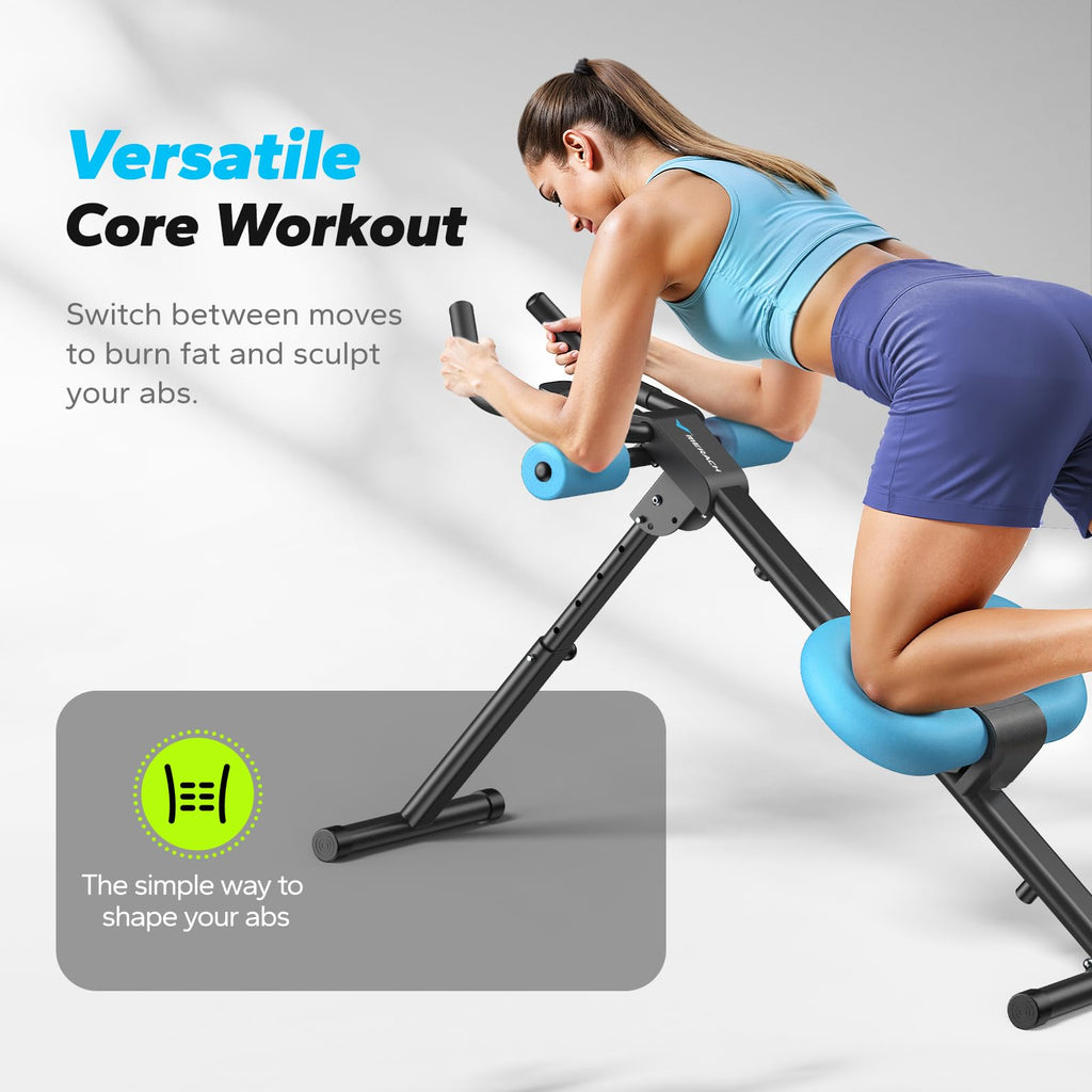 Foldable Ab Machine – Adjustable Core & Abdominal Trainer for Home Workouts