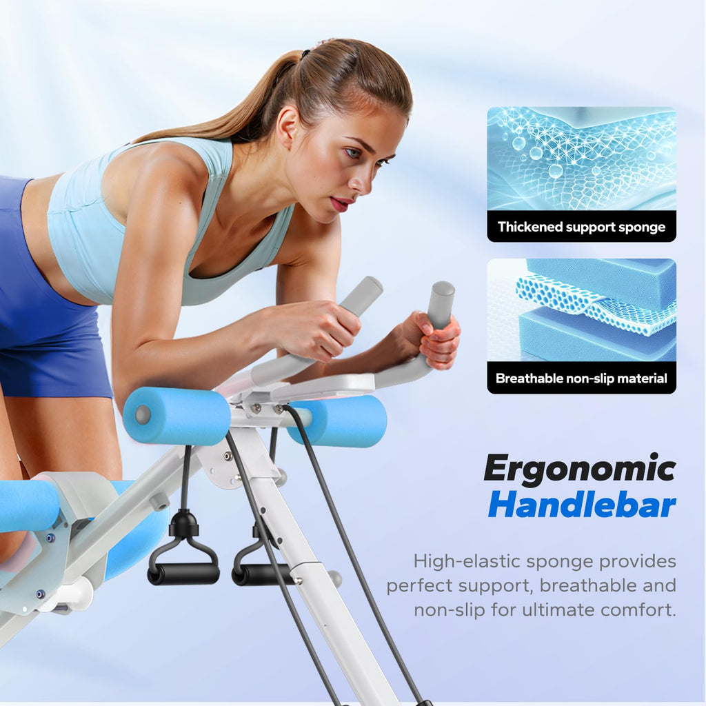 Foldable Ab Machine – Adjustable Core & Abdominal Trainer for Home Workouts