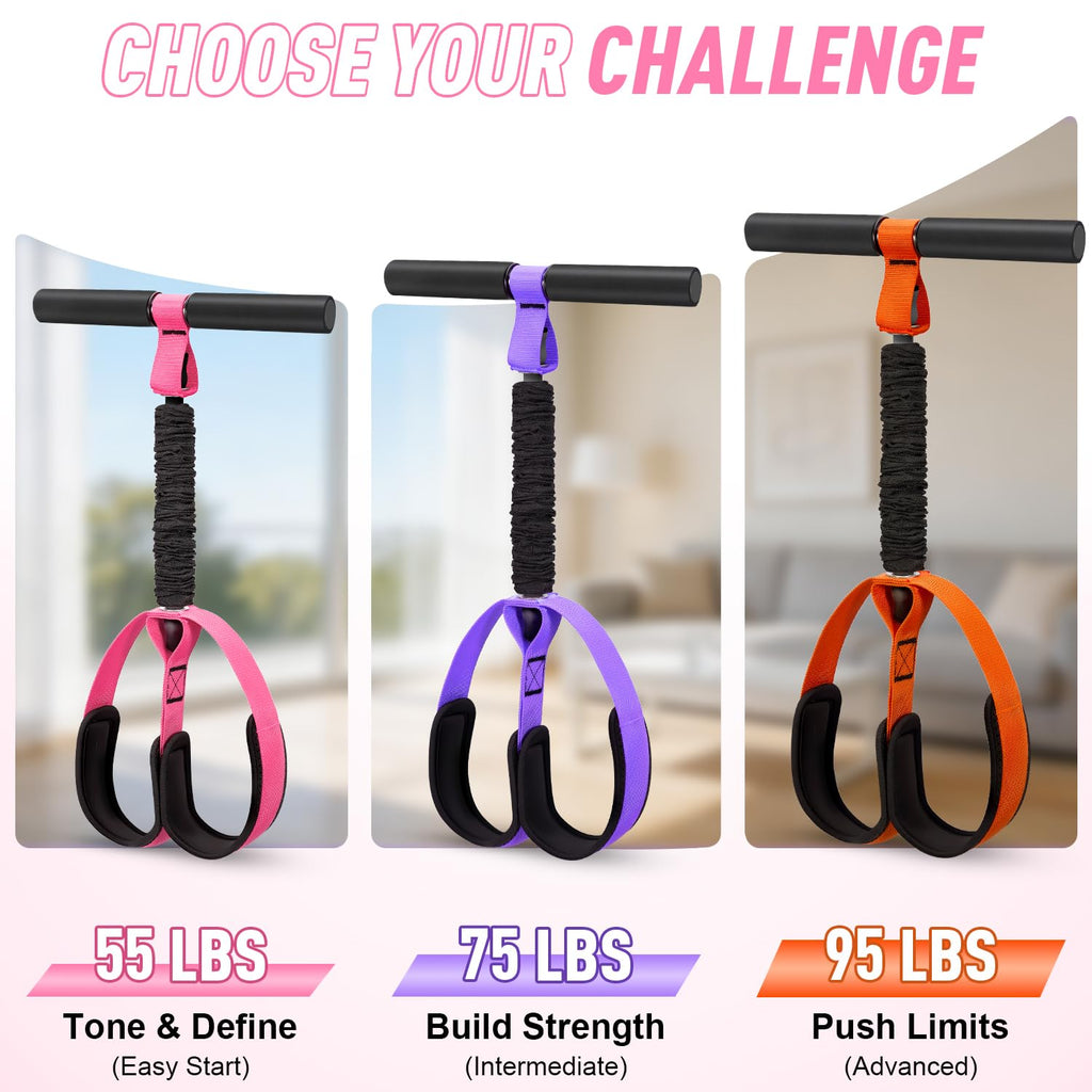 Pedal Resistance Band with Handles – Full Body Home Workout & Physical Therapy Trainer