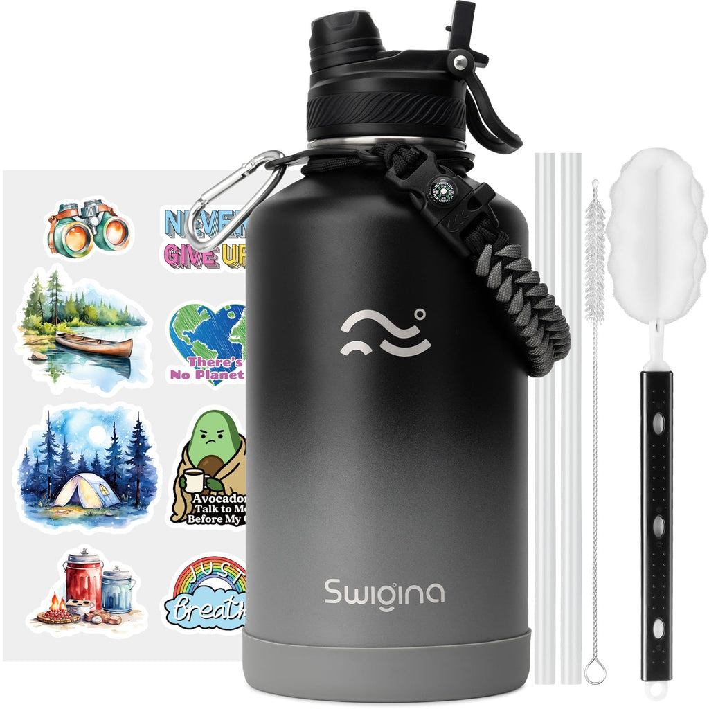Insulated Water Bottle with Silicone Boot – 24 oz, Cold 36 Hrs / Hot 18 Hrs