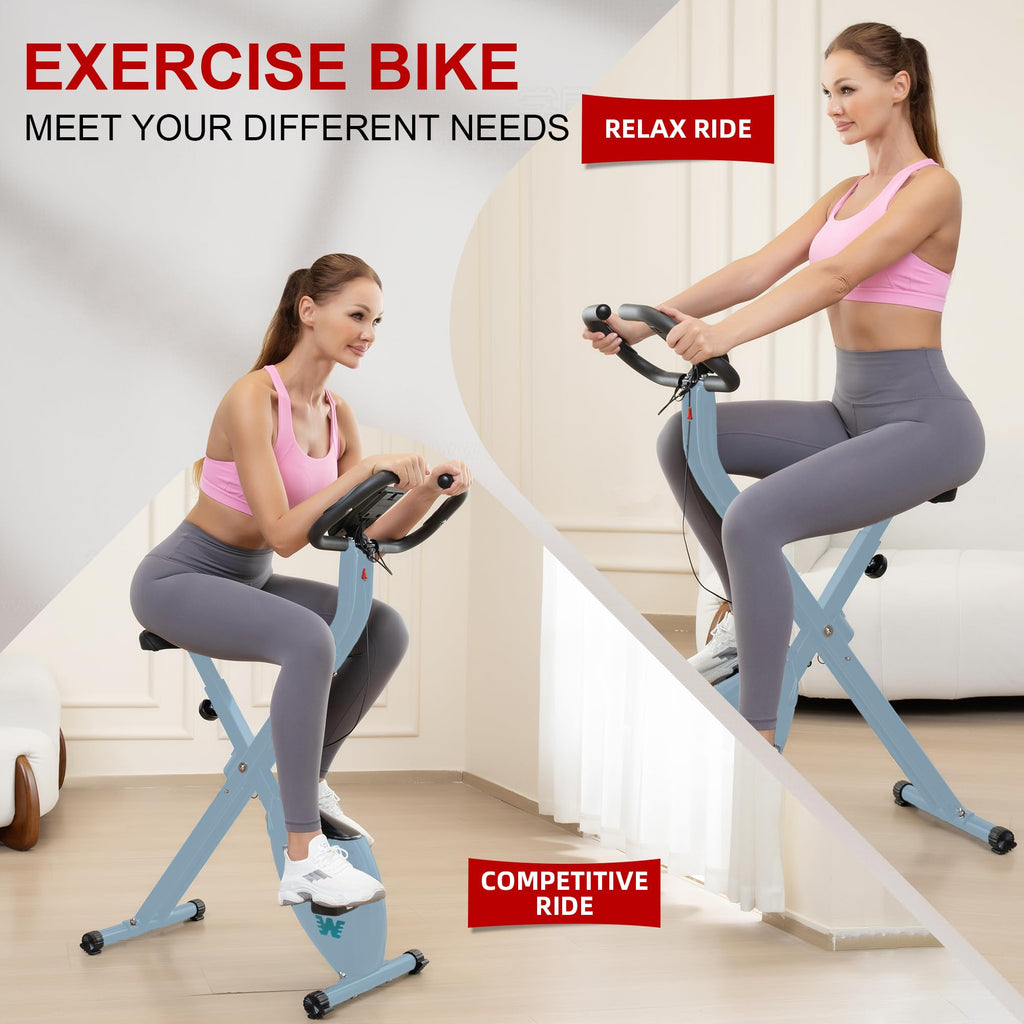 5-in-1 Foldable Exercise Bike – 16-Level Magnetic Indoor Cycling Bike, 350 lb Capacity